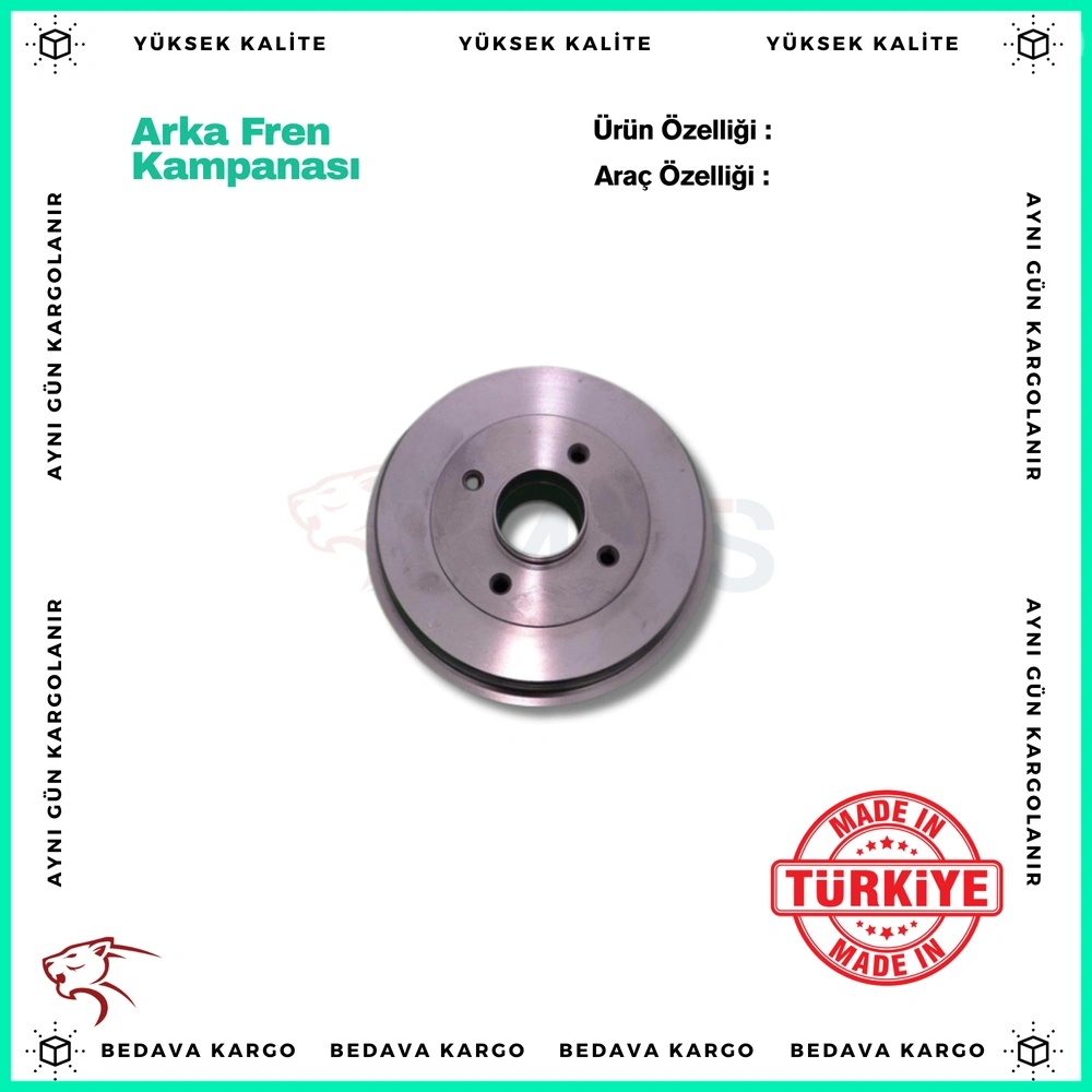 Arka Fren Kampanasi Renault Kangoo 1.2 1.6 16V 1.9 DTI 1.9 D 98-01 - 7700304984 - Yedek Parça
