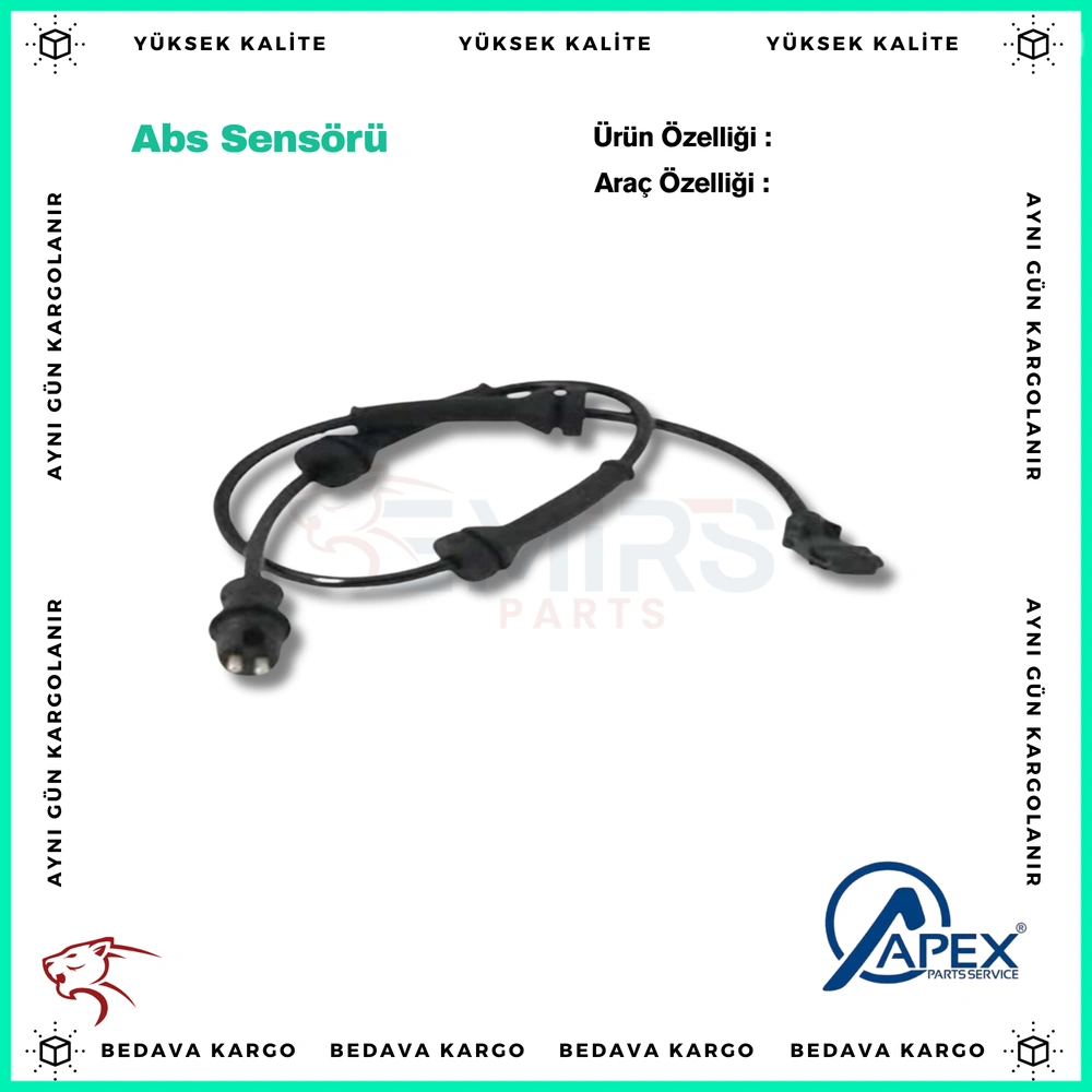 ABS Sensoru On Renault Clio Megane - 8200446282 - Yedek Parça