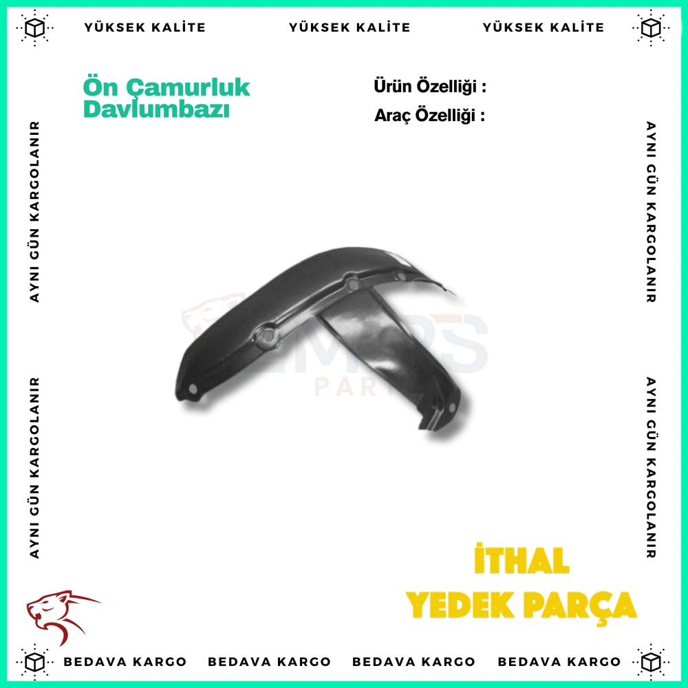 On Camurluk Davlumbazi Sag (Arka Parca) Renault Clio 1 90-96 - 7700801804 - Yedek Parça