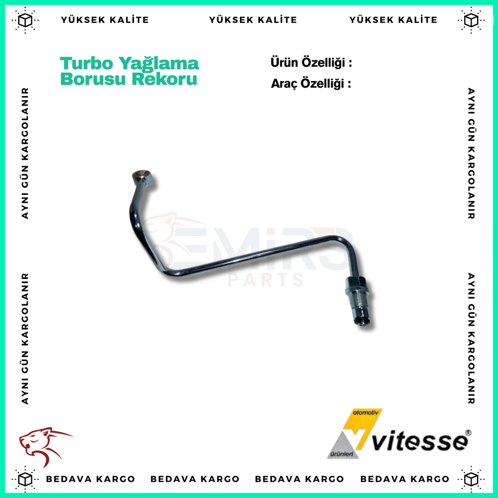 Turbo Yaglama Borusu Rekoru Renault Clio Kangoo Megane 1.5 DCI K9K - 8200326548 - Yedek Parça