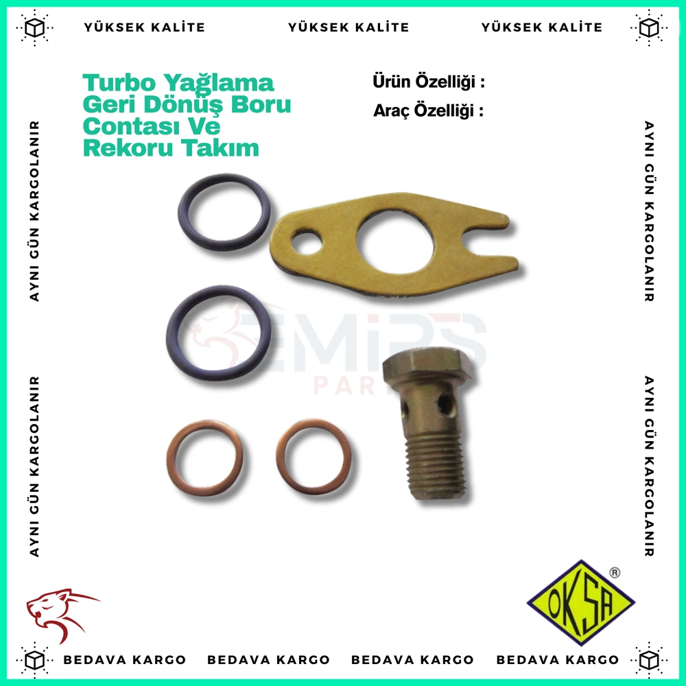 Turbo Yaglama Geri Donus Boru Contasi Ve Rekoru Takim Renault Clio Kangoo - 7701471140 - Yedek Parça