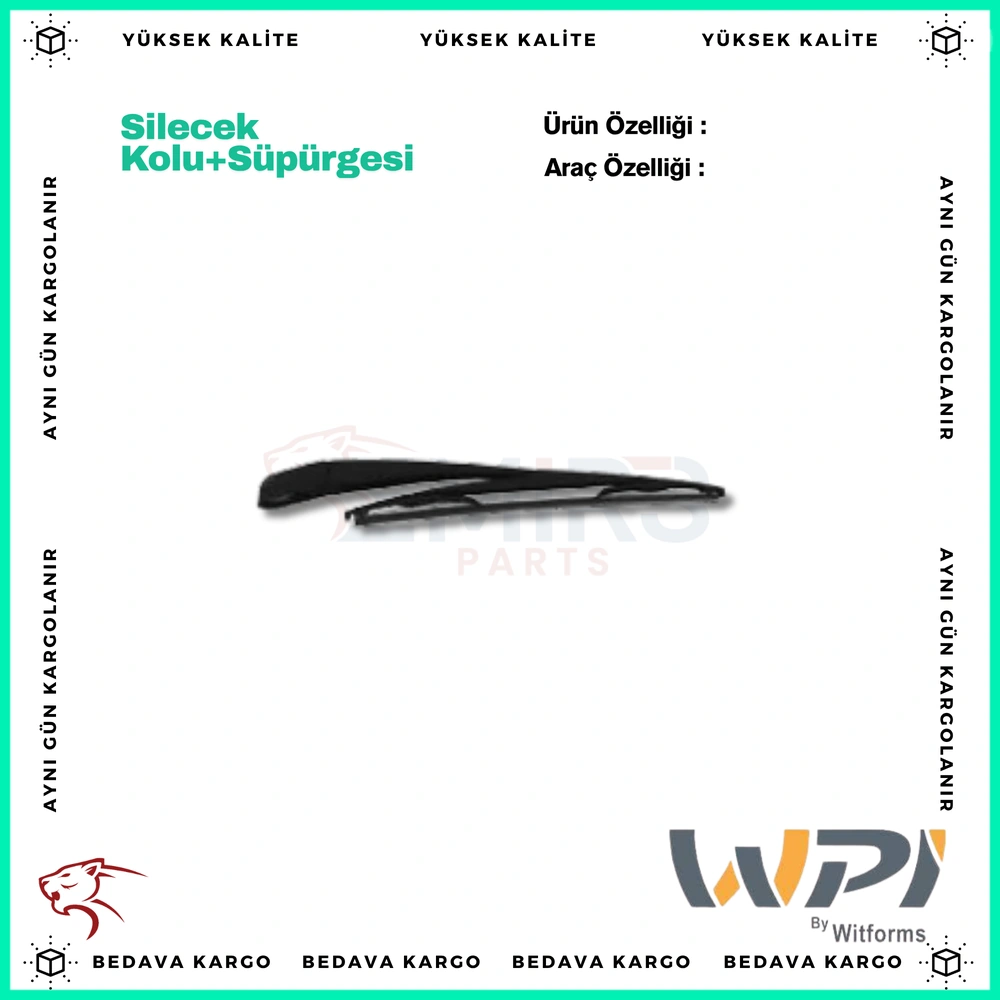 Silecek Kolu + Supurgesi Arka Renault Megane 3 Clio 3 06-09 - WPI 2945735 - Yedek Parça