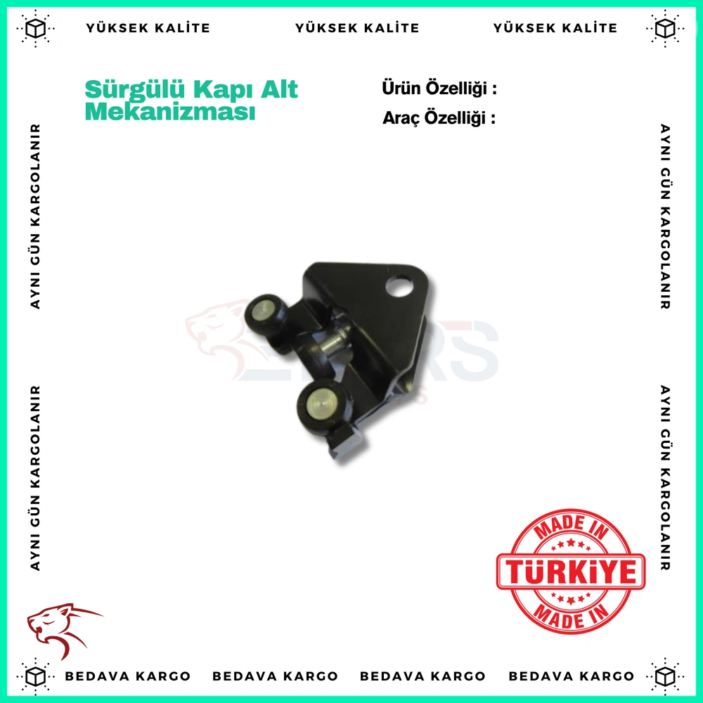 Surgulu Kapi Alt Mekanizmasi Renault Kangoo Sag - 8200202728 - Yedek Parça