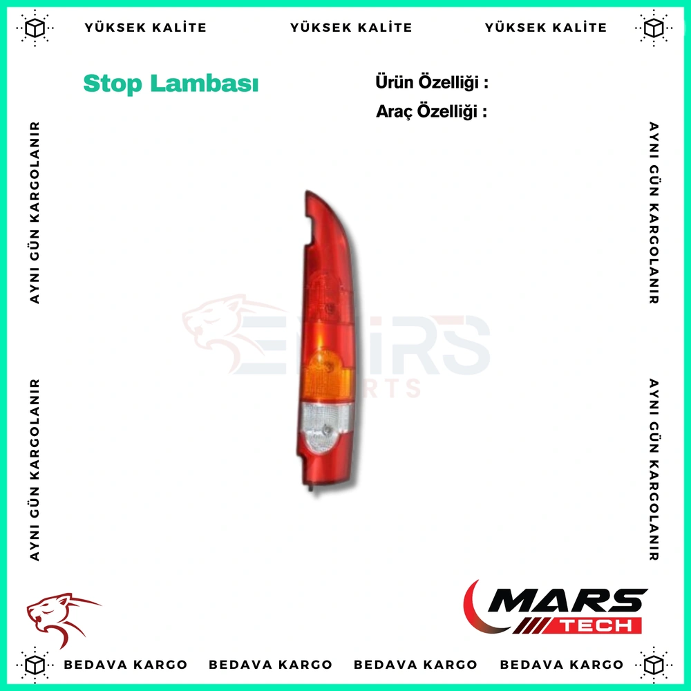 Stop Lambasi Sol Renault Kangoo Cift Kapi 97-02 - 7700308713 - Yedek Parça