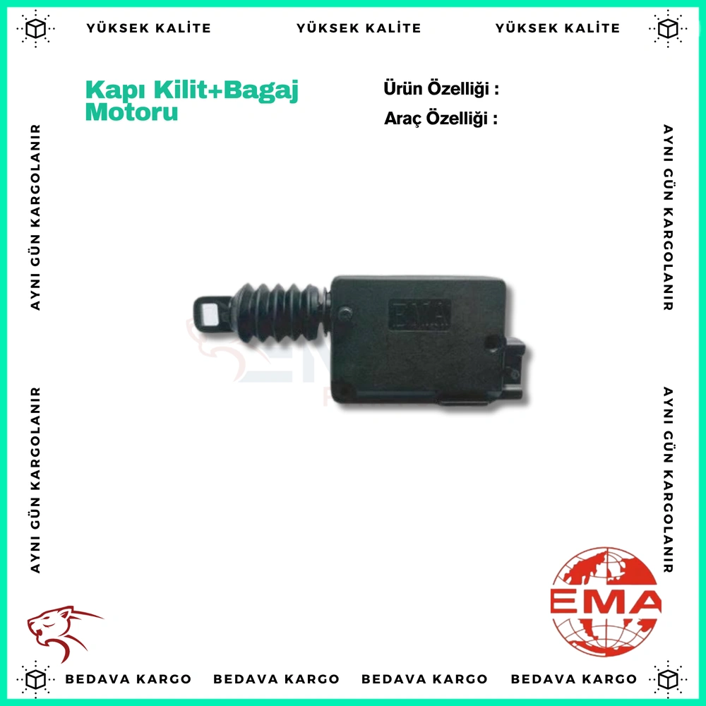 Kapi Kilit+bagaj Motoru Renault R9-R11 R19 R21 Clio Megane Kangoo Master 2 (Merkezi Kilit Motoru) - 7701029259 - Yedek Parça