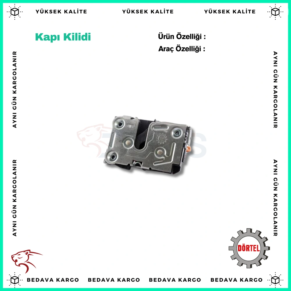 Kapi Kilidi On Sag Renault R19 Motor Takilan (Motorsuz) - 7702127969 - Yedek Parça