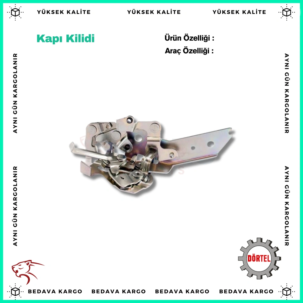 Kapi Kilidi Arka Sag Renault R9 Ym Motor Takilan - 7702127961 - Yedek Parça