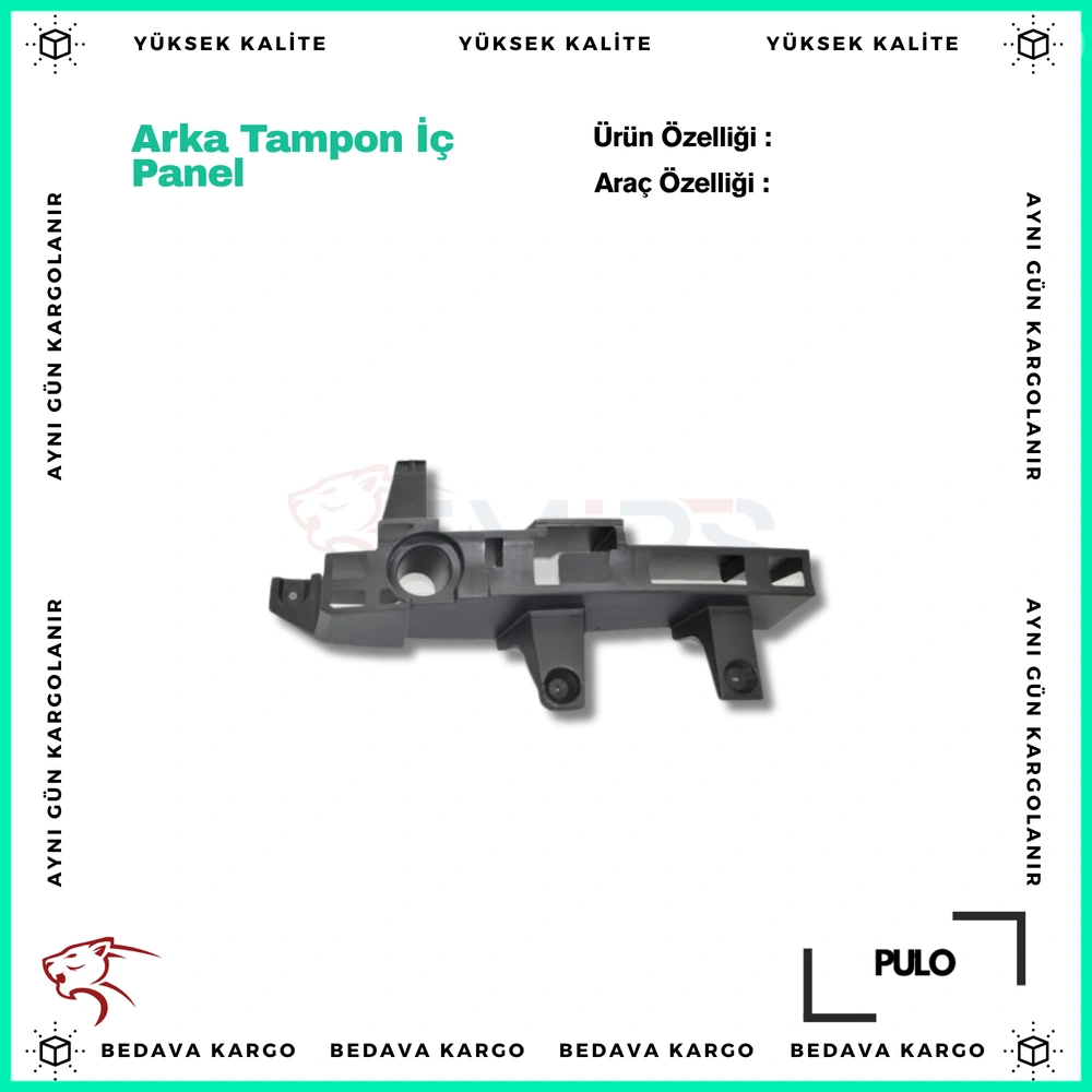 Arka Tampon Ic Paneli Darbe Emici Braketi Sol Renault Clio Symbol 17- - 850925419R - Yedek Parça