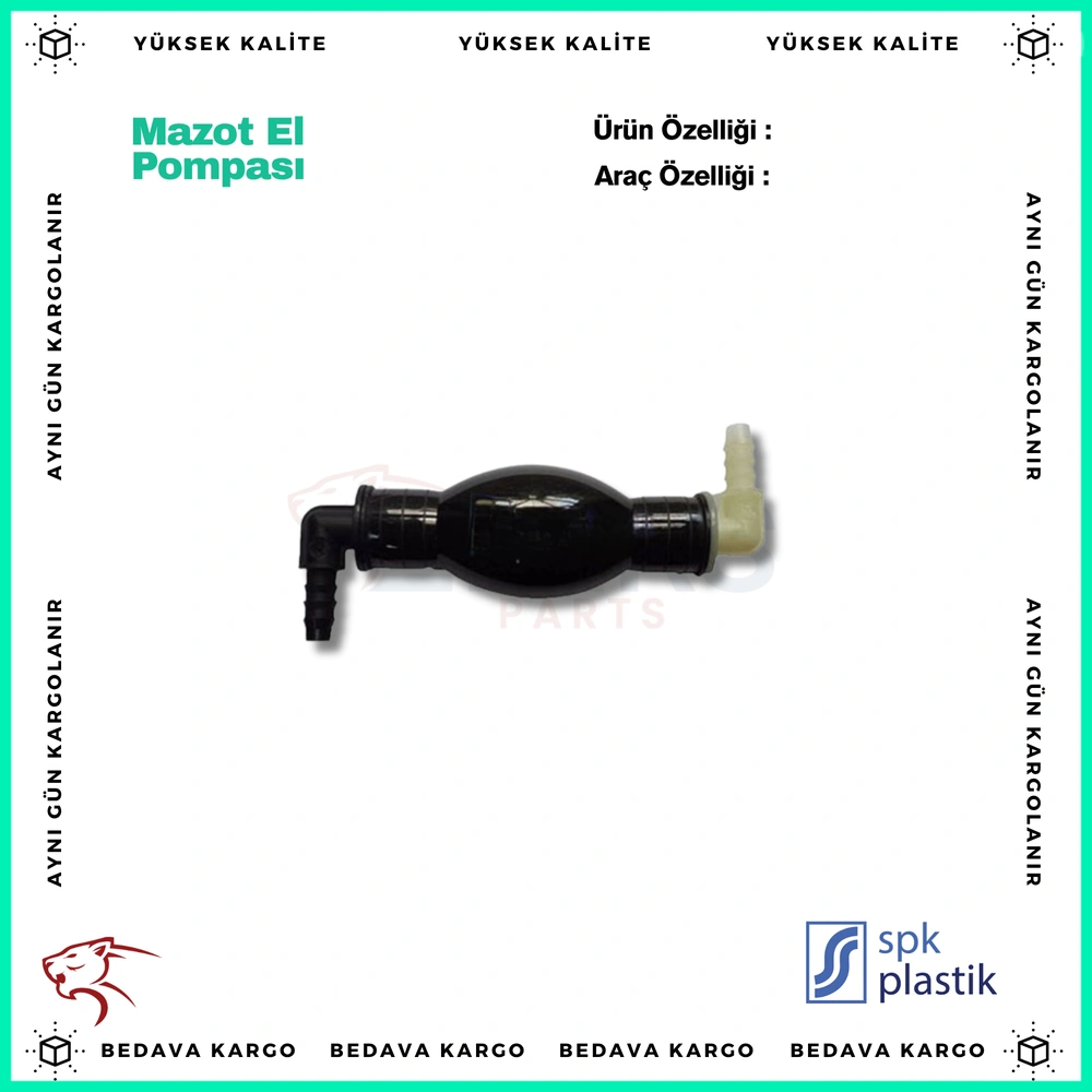 Mazot El Pompasi Orjinal Tip Universal Renault Fluence 3 2009- - SPK 6442 - Yedek Parça