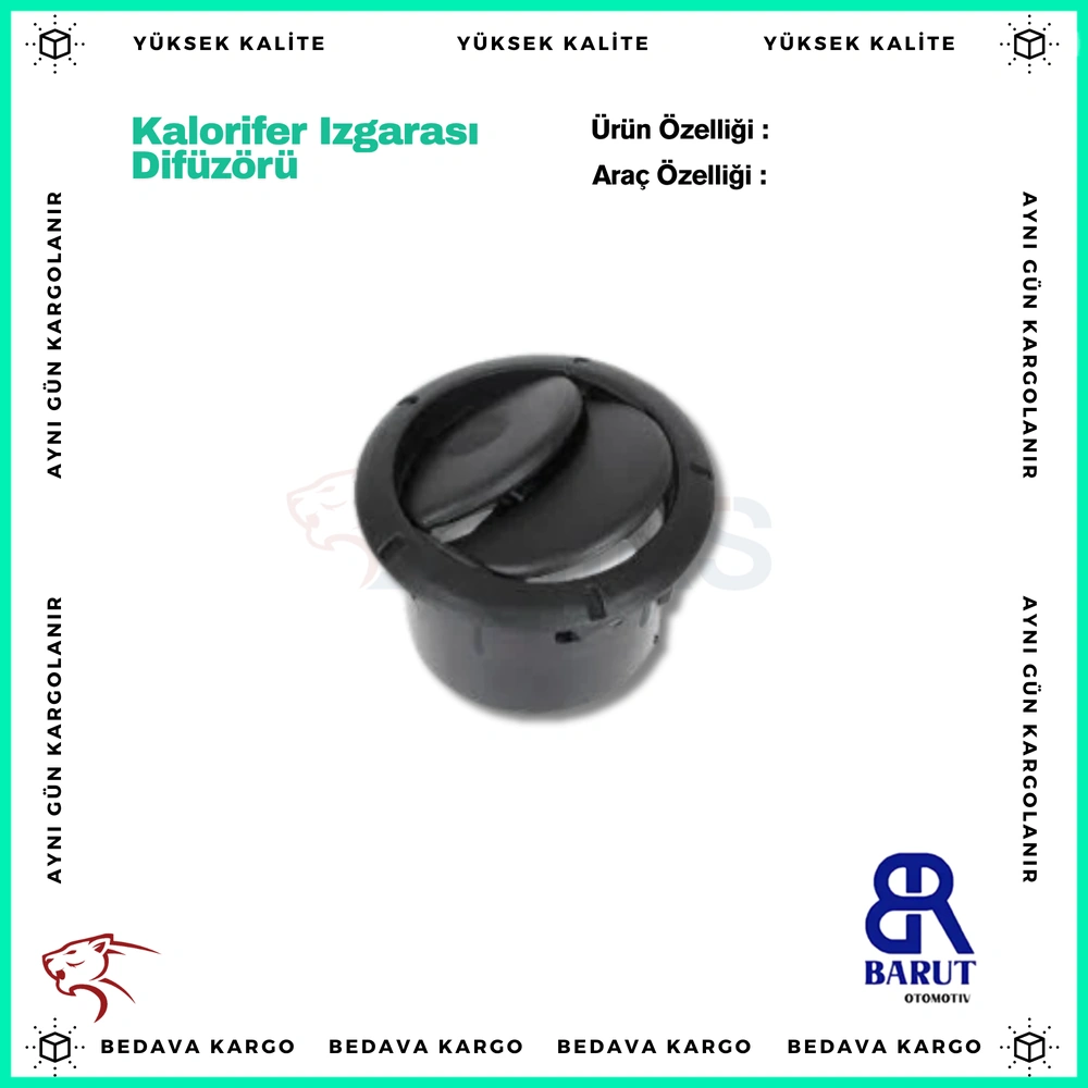 Kalorifer Izgarasi Difuzoru Dacia Logan 1 2 Sandero 1 2 Duster Master - 687606360R - Yedek Parça