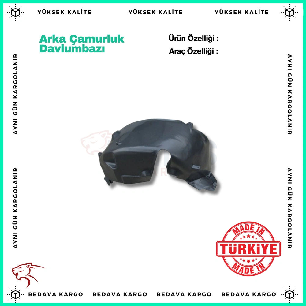 Arka Camurluk Davlumbazi Sag Renault Clio 12- - 767497870R - Yedek Parça
