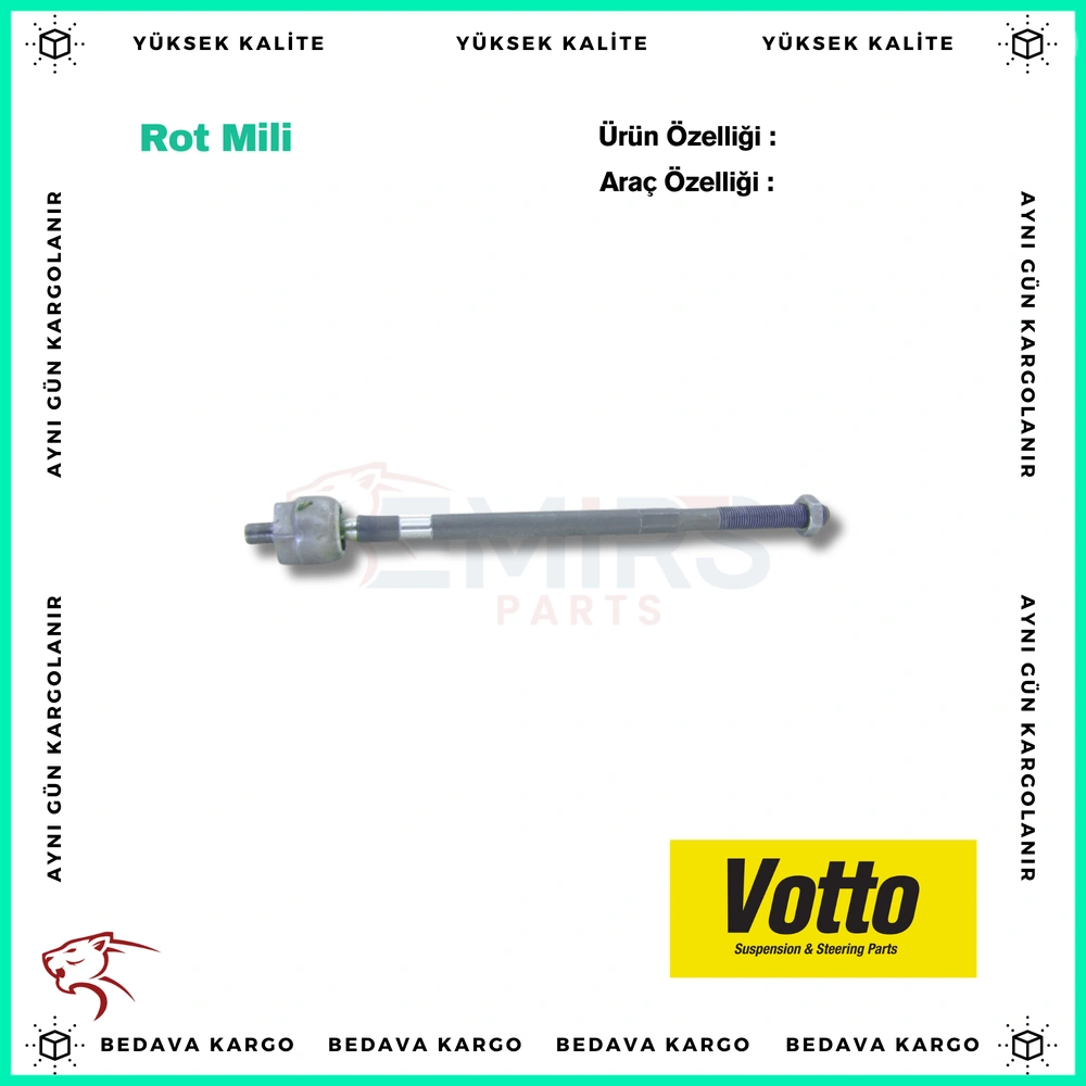 Rot Mili HID. Direksiyon Renault Clio 1 98-12 / Renault Kangoo 98-08 - 4852100QAA - Yedek Parça