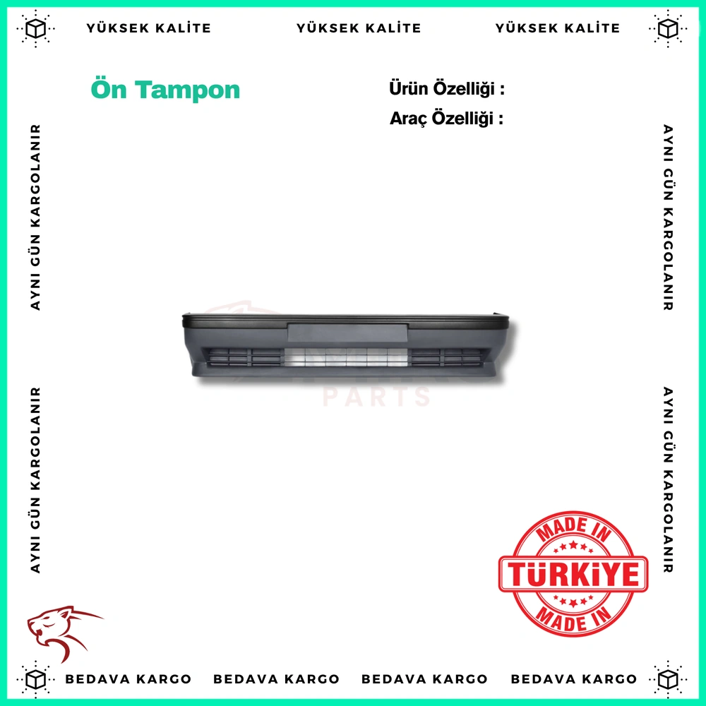 Renault R9-R11 On Tampon Krom Bandli Siyah Gri Astarli 1988- - 7702247169 - Yedek Parça