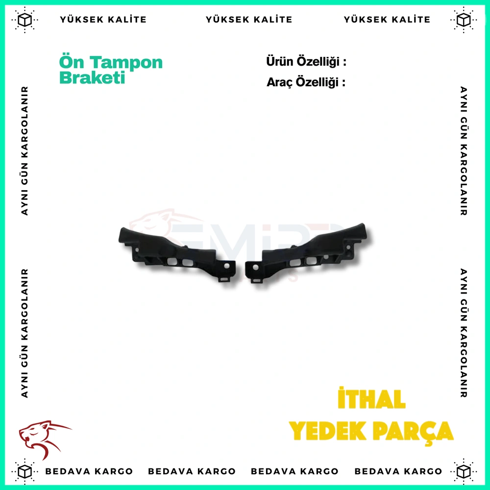Renault Kangoo On Tampon Braketi Tk 07- - 7701478193 - Yedek Parça