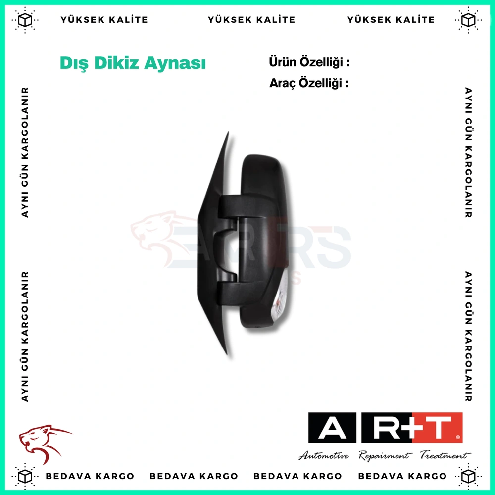 Dis Dikiz Aynasi Sag Renault Master 10- Elektrikli+isitmali+sinyalli+sensorlu+konveks - 963016903R - Yedek Parça