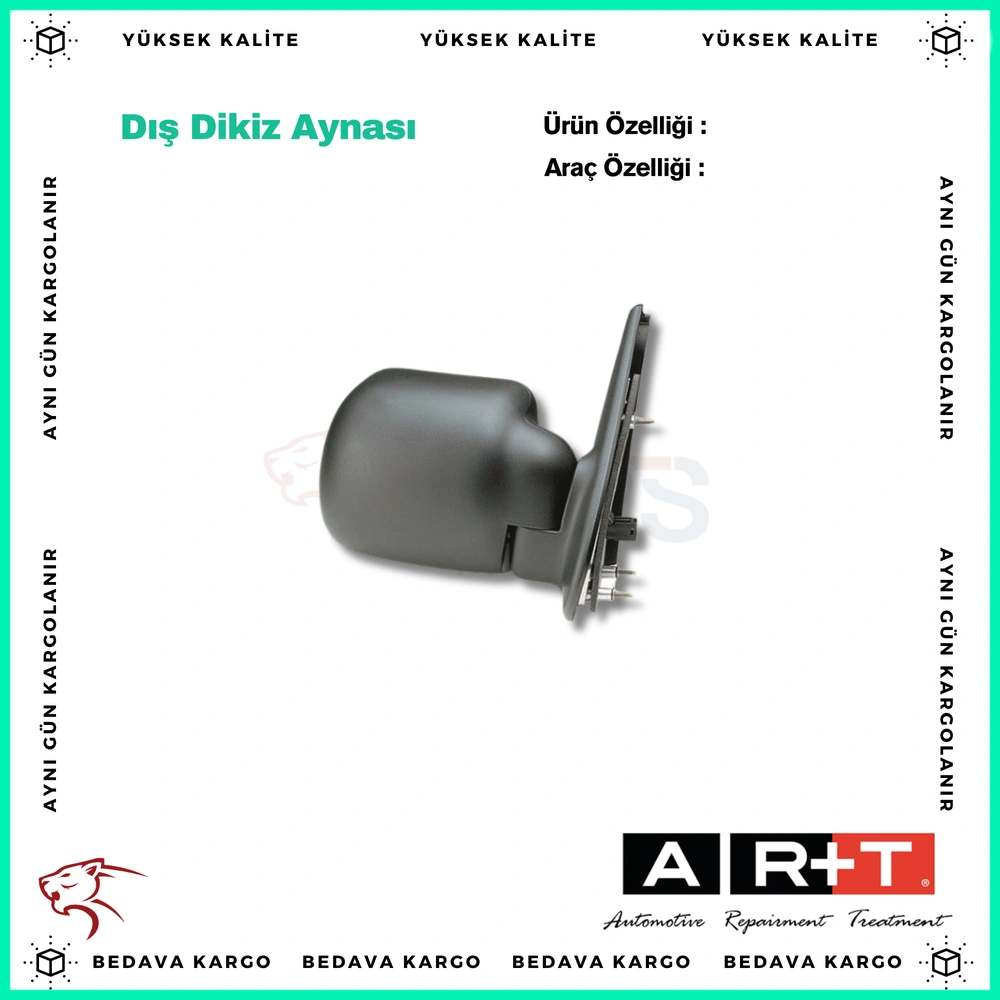 Dis Dikiz Aynasi Sol Renault Kangoo 1 97-03 Elektrikli+isitmali+konveks Cam - 7700304834 - Yedek Parça