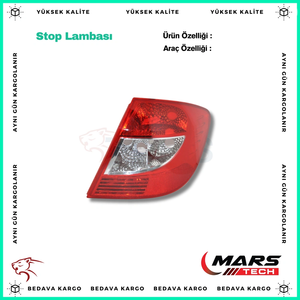 Stop Lambasi Sag Renault Clio Symbol Sedan Thalia 2010 - 8200700047 - Yedek Parça