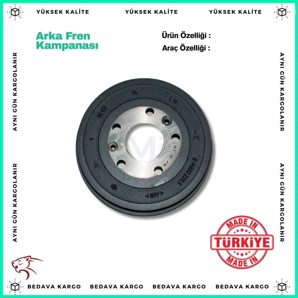 Arka Fren Kampanasi Dacia Duster 4x4 - 8200835832 - Yedek Parça