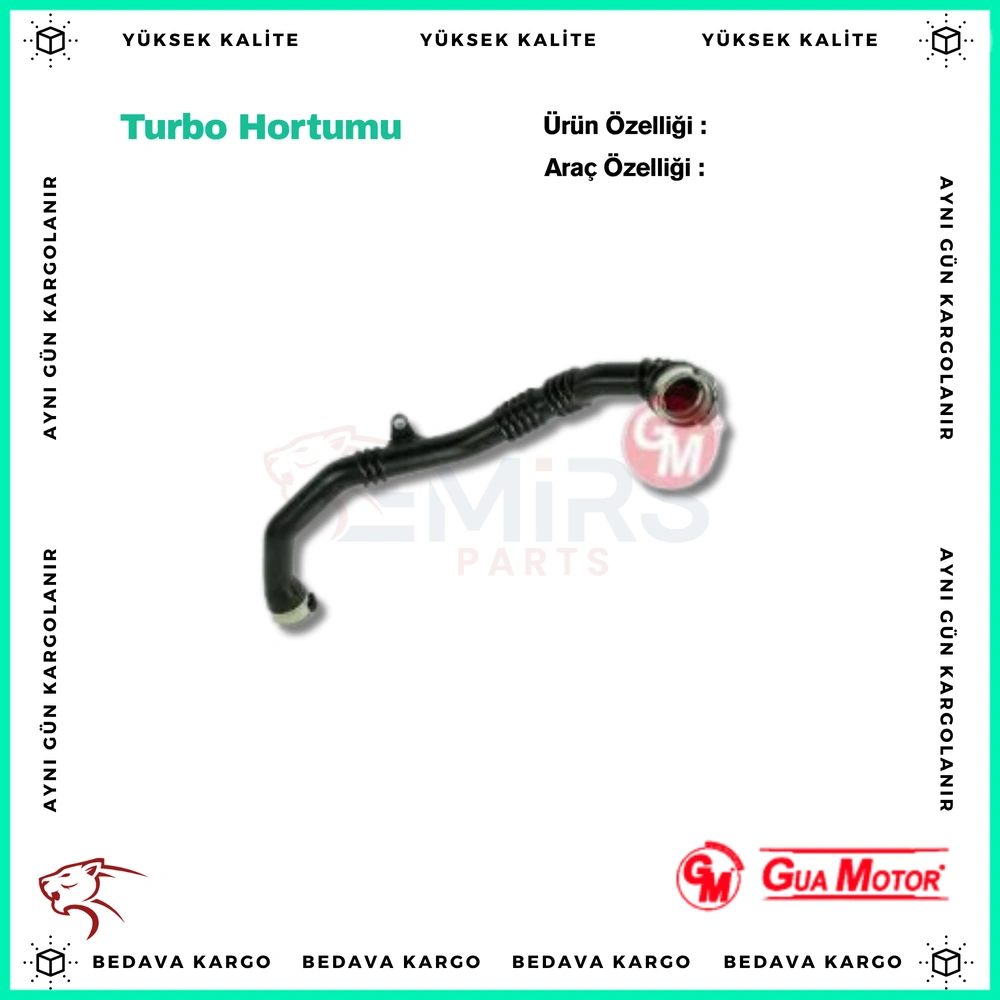 Turbo Hortumu Dacia Sandero 2 Duster Logan 2 1.5 DCI Lodgy Dokker Renault Clio 4 Captur 1.5 DCI - 144609116R - Yedek Parça