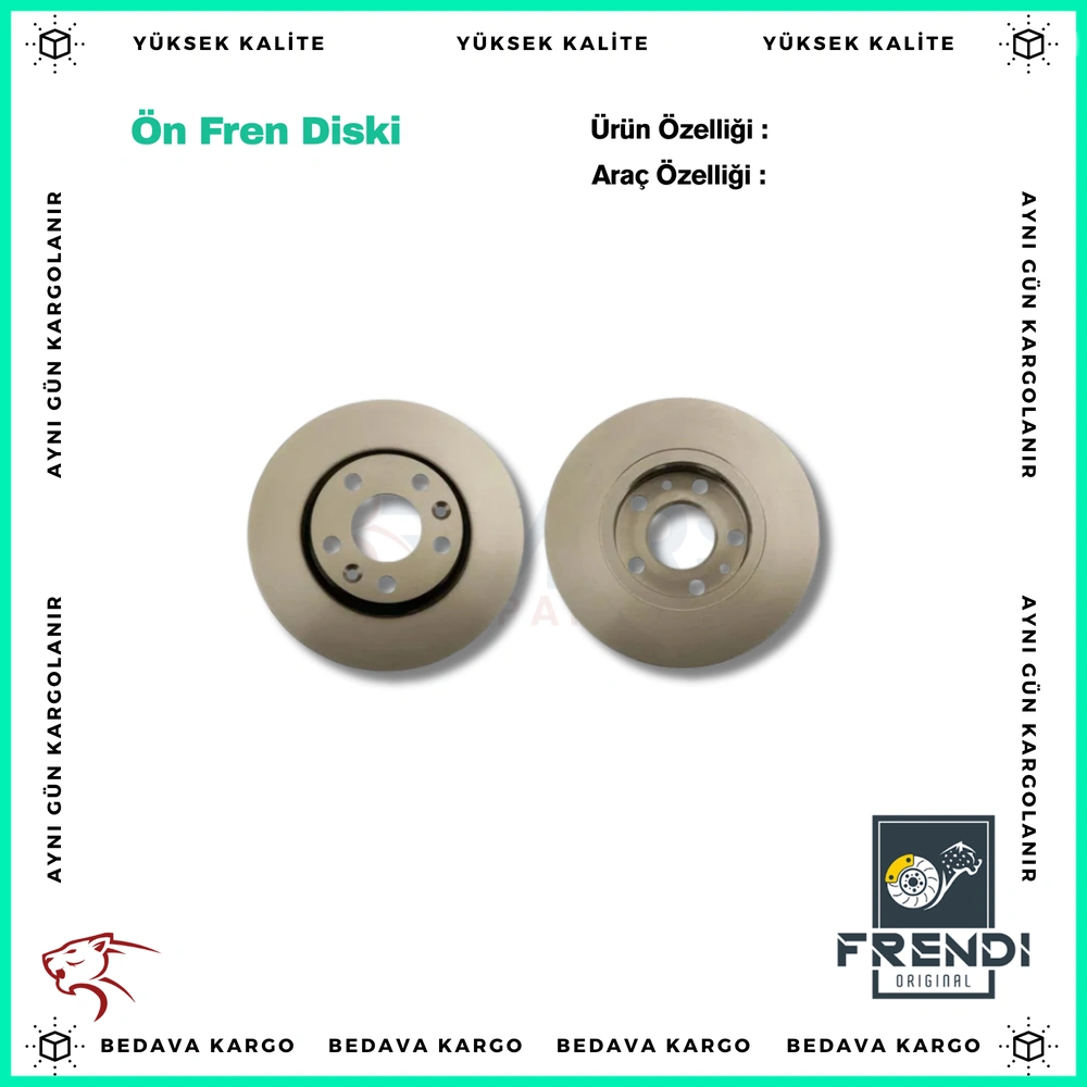 On Fren Diski Havali Renault Captur 2 20- Fluence 10- Laguna 3 07-15 Megane 3 08-15 Megane 4 16- Scenic 3 09- Dacia Duster 10- - 402063793R - Yedek Parça