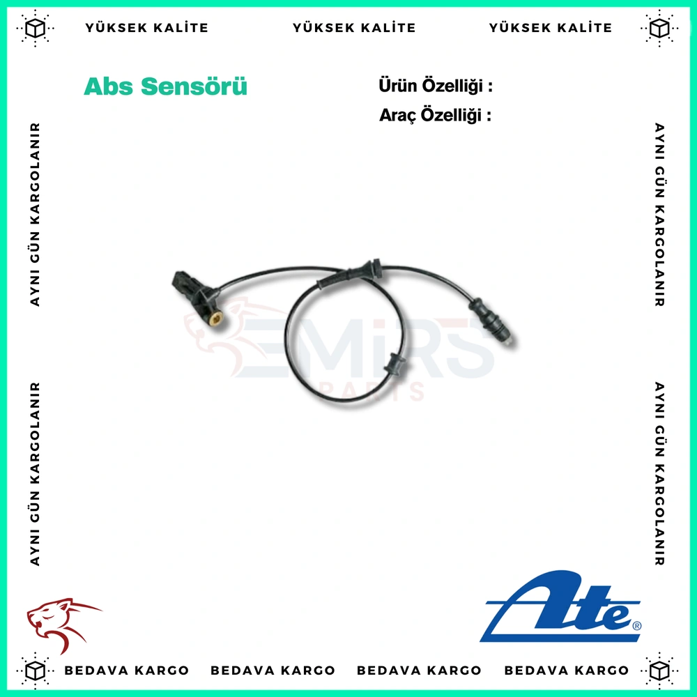 ABS Sensoru Arka Sol Renault Laguna 97 Sonrasi - 7700416064 - Yedek Parça