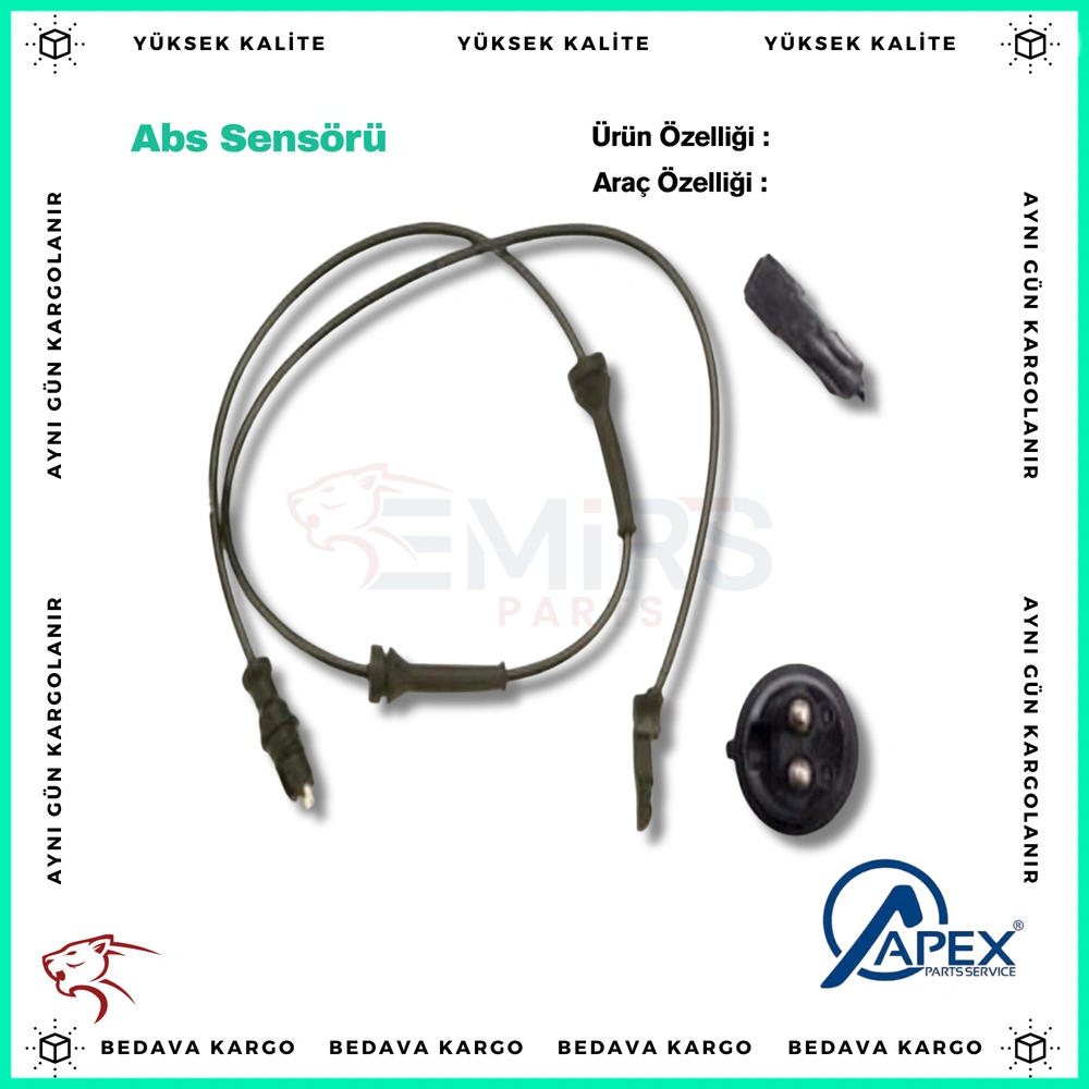 ABS Sensoru Arka Renault Megane - 8200296571 - Yedek Parça