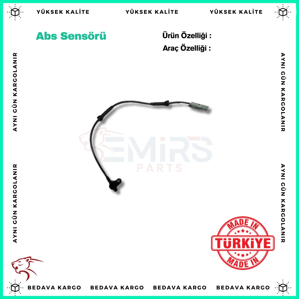 ABS Sensoru Arka Sol Dacia Lodgy Dokker Renault Symbol - 479005846R - Yedek Parça