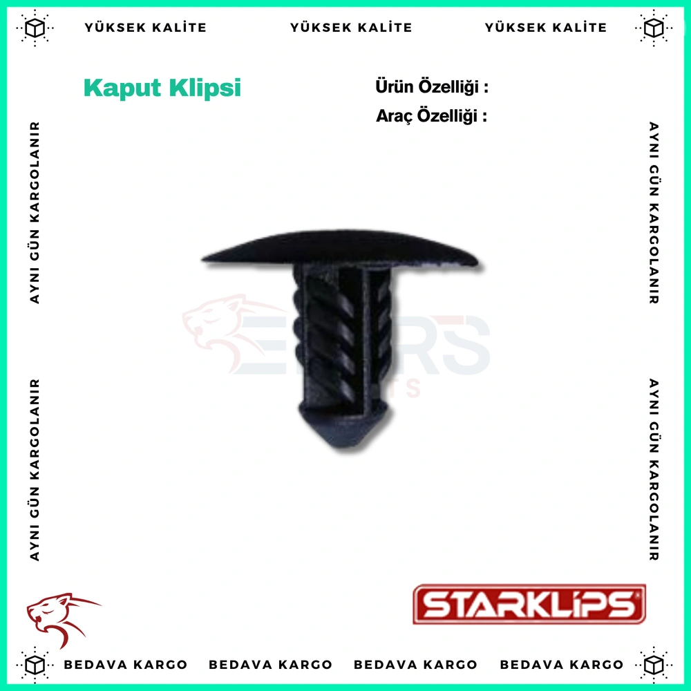 Kaput Klipsi Izole Renault - 7703077117 - Yedek Parça