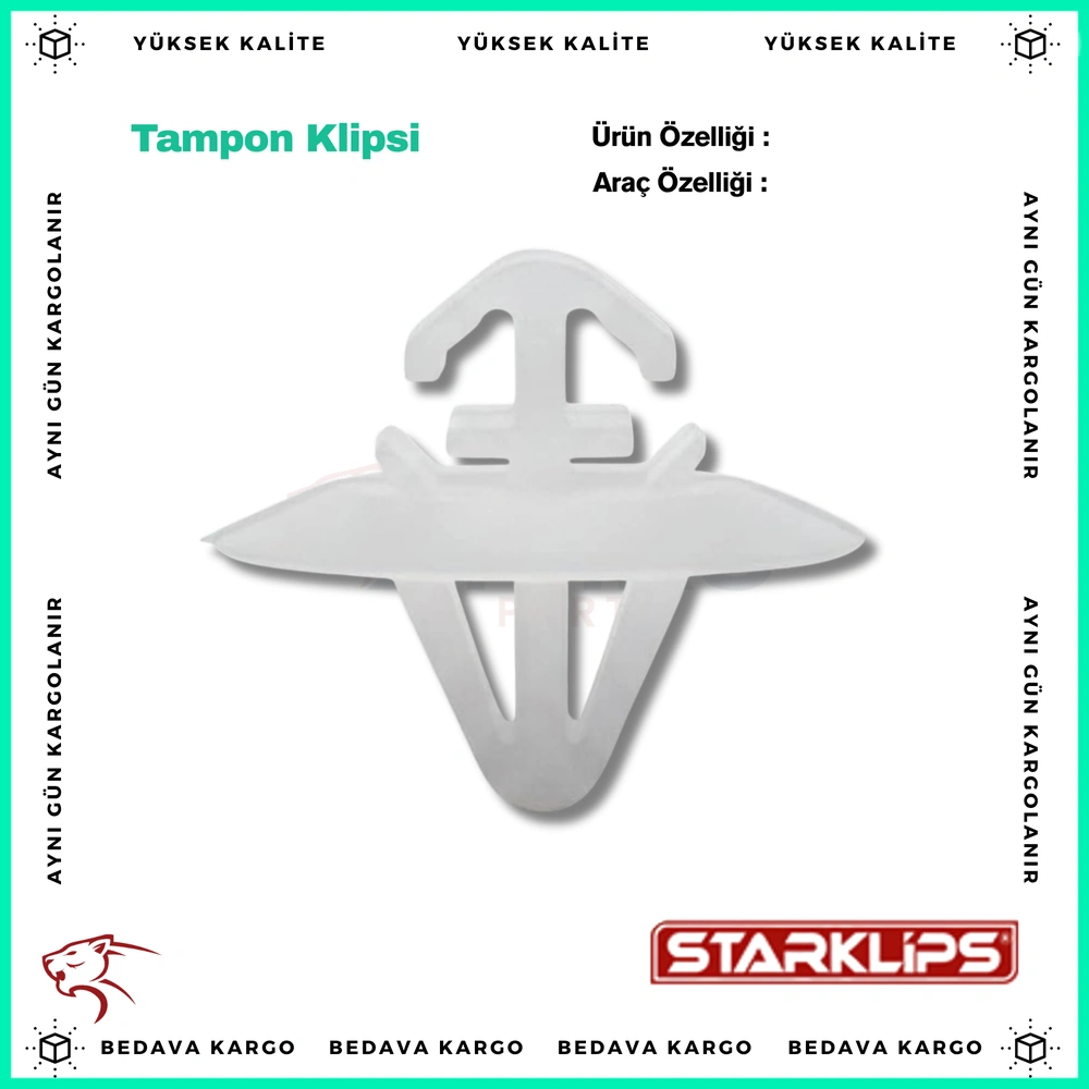 Tampon Klipsi Uc Arka Renault - 7703077421 - Yedek Parça