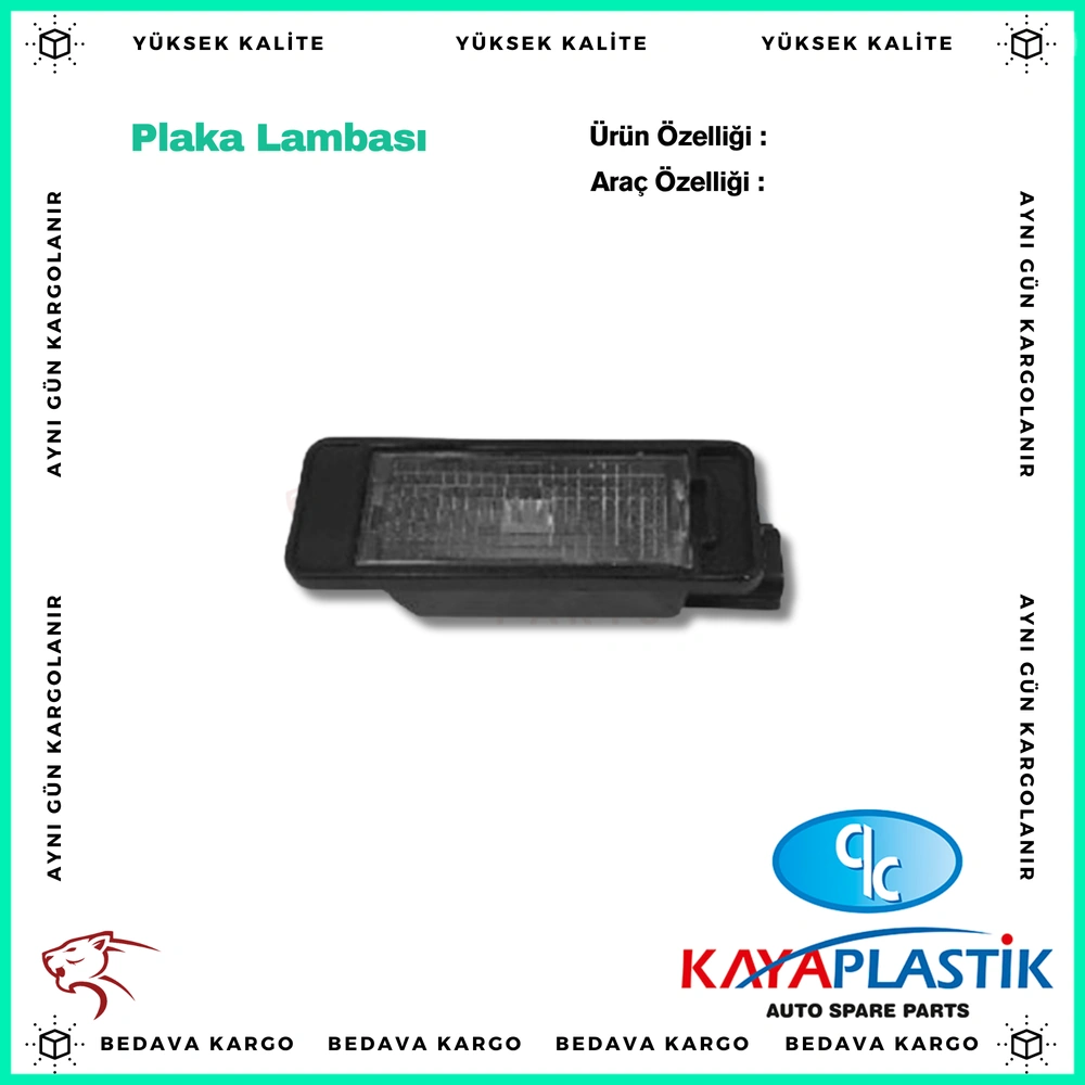 Plaka Lambasi Renault Megane 4 15- - 265109648R - Yedek Parça