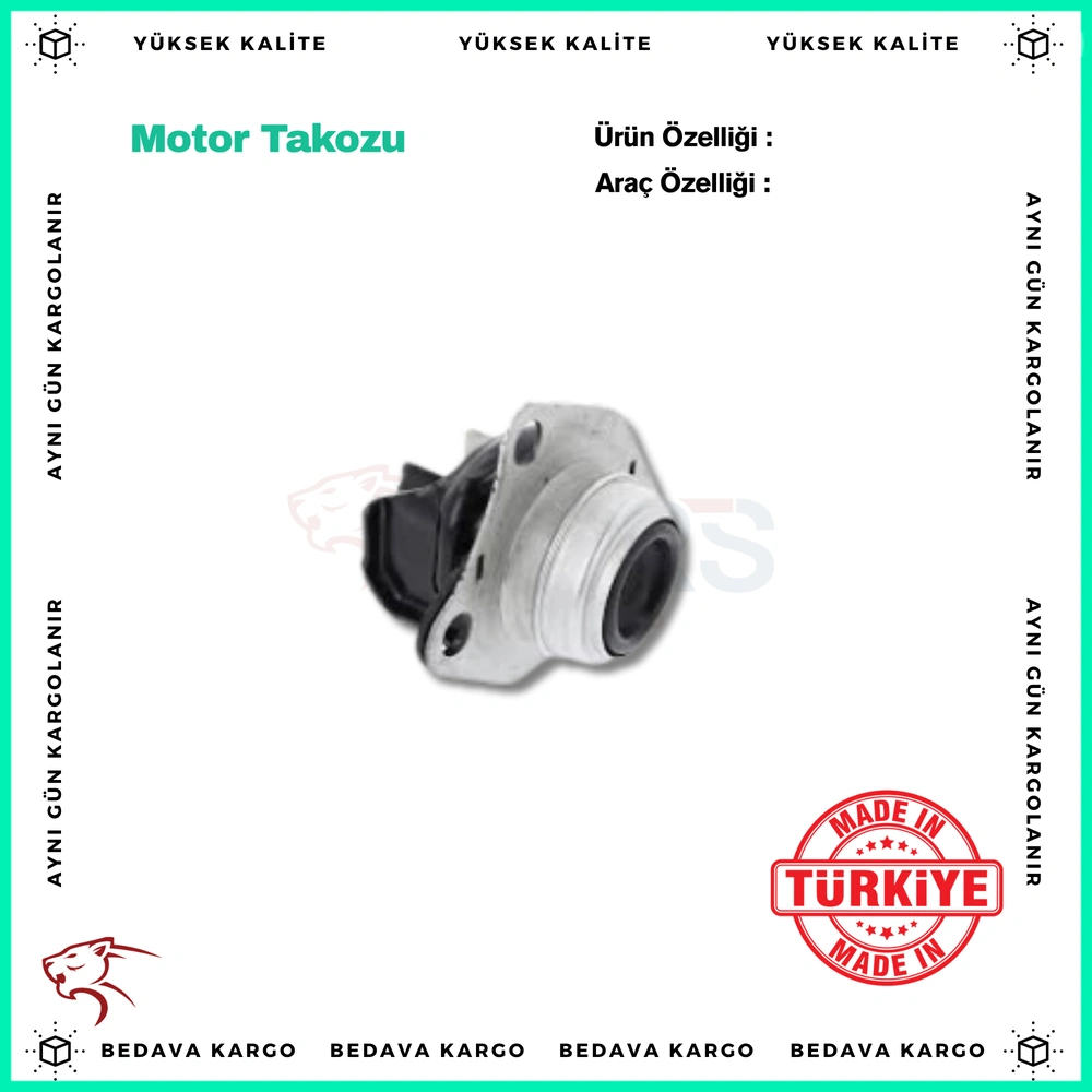 Motor Takozu On Sag Renault Megane 1 Scenic 3 Delikli - 8200277791 - Yedek Parça