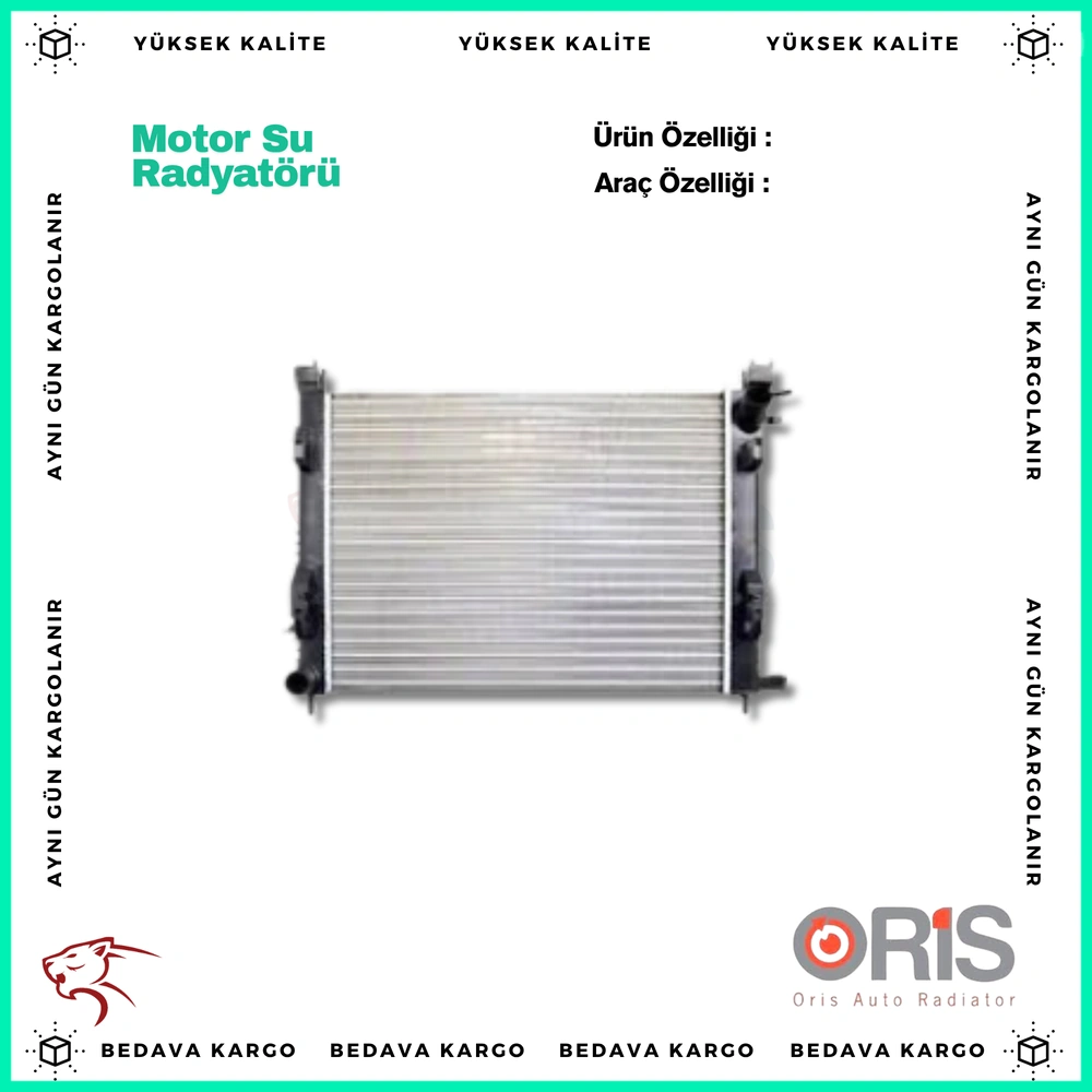 Motor Su Radyatoru Brazing Renault Clio 4 1.5 DCI Kalinlik 26mm 2012- - 214100078R - Yedek Parça