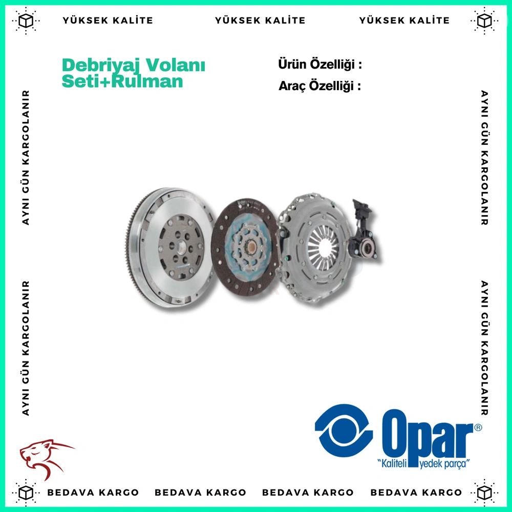 Debriyaj Volani + Seti + Rulmani Renault Megane 2 3 Clio 3 Kangoo Laguna 3 Scenic 2 3 Dacia Duster (1.5 DCI) - 7701479061 - Yedek Parça