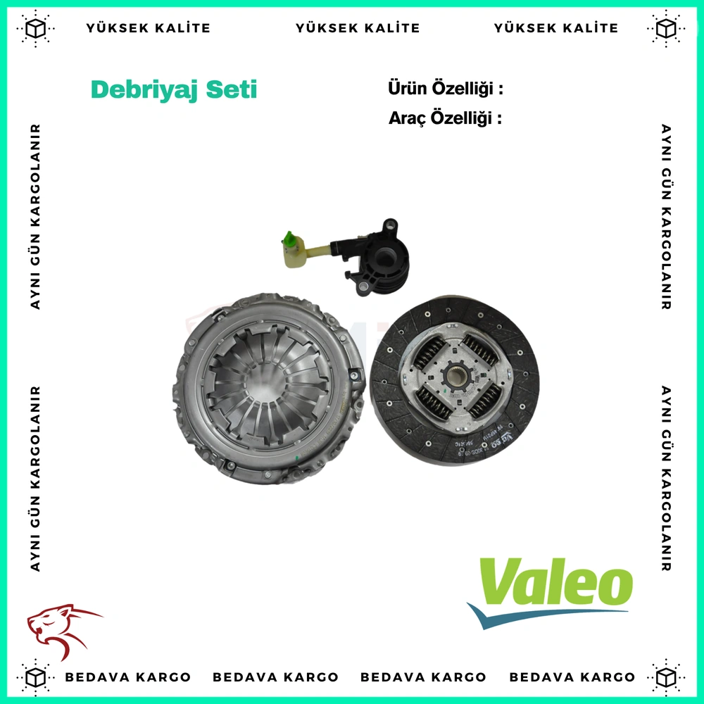(Dikkat!!!! 2015 Alti Clio Olursa Bu Set 302r Uyumlu) Debriyaj Seti Renault Clio 2 3 4 Kangoo 05- Dacia Duster 10- Logan Sandero 08- 1.5 DCI - 7701478799 - Yedek Parça