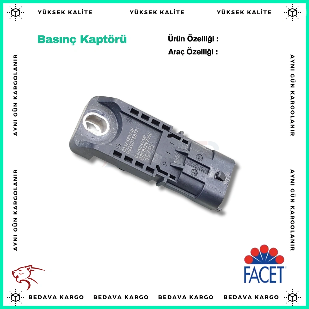 Basinc Kaptoru Sensoru Renault Clio 4 Megane 3 Fluence Dacia Lodgy - 223653394R - Yedek Parça