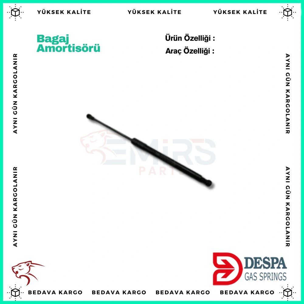 Bagaj Amortisoru Dacia Duster Gazli - 904520004R - Yedek Parça