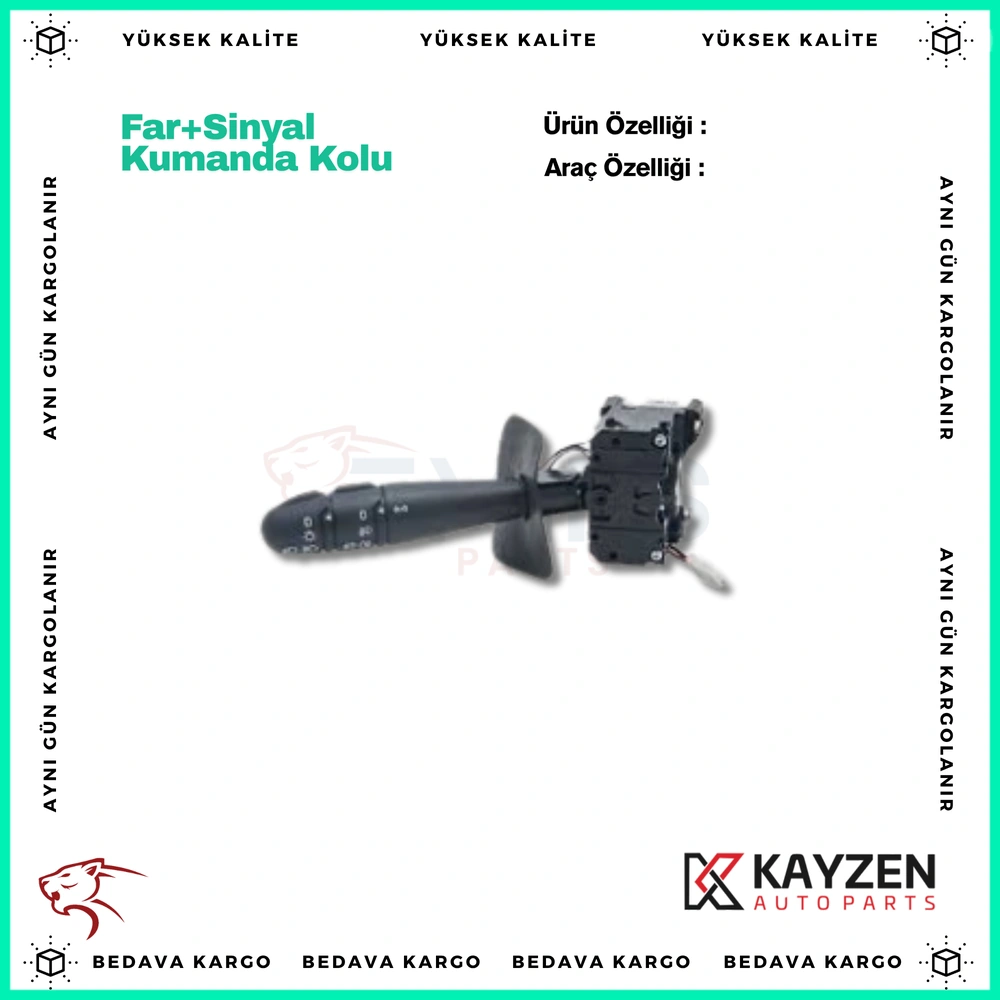 Far+sinyal Kumanda Kolu Dacia Logan Sandero 1.2 1.4 1.6 1.5 DCI 09- - 6001551365 - Yedek Parça