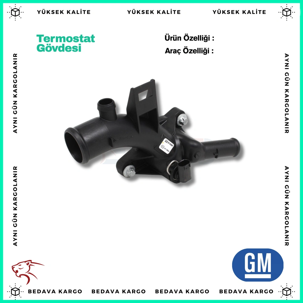 Termostat Govdesi Musurlu Opel Corsa D/E-Astra J-Aveo 1.4-1.2 A14XER-B/D14-B12XEL - 25192985 - Yedek Parça