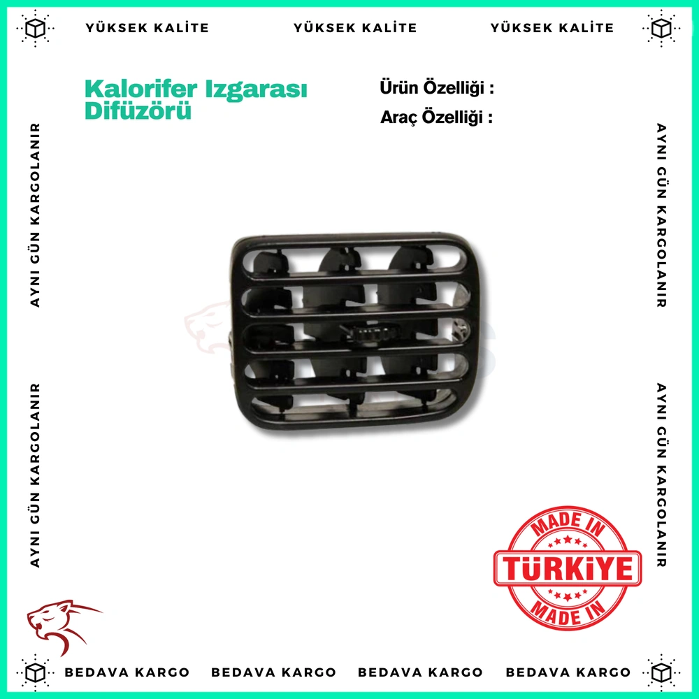 Kalorifer Izgarasi Difuzoru Renault Clio 2 Sol-Sag - 7701047698 - Yedek Parça