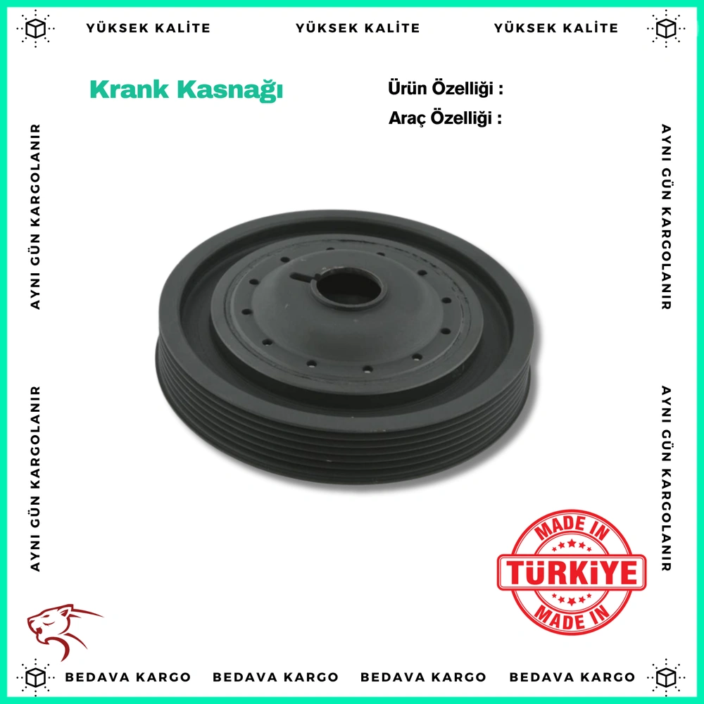 Krank Kasnagi Renault Megane 2 1.5 DCI 02-08 Clio 2 1.5 DCI 98-05 Kangoo 1.5 DCI 98-08 Captur 1.5 DCI 13- Dacia Duster 09-12 Dokker 12- Sandero 08-13 - 8200477938 - Yedek Parça