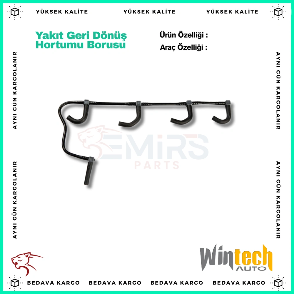 Yakit Geri Donus Hortumu Borusu Renault Megane 2 Clio Kangoo Fluence Dacia Logan 02- 1.5 DCI K9k - 8200520596 - Yedek Parça