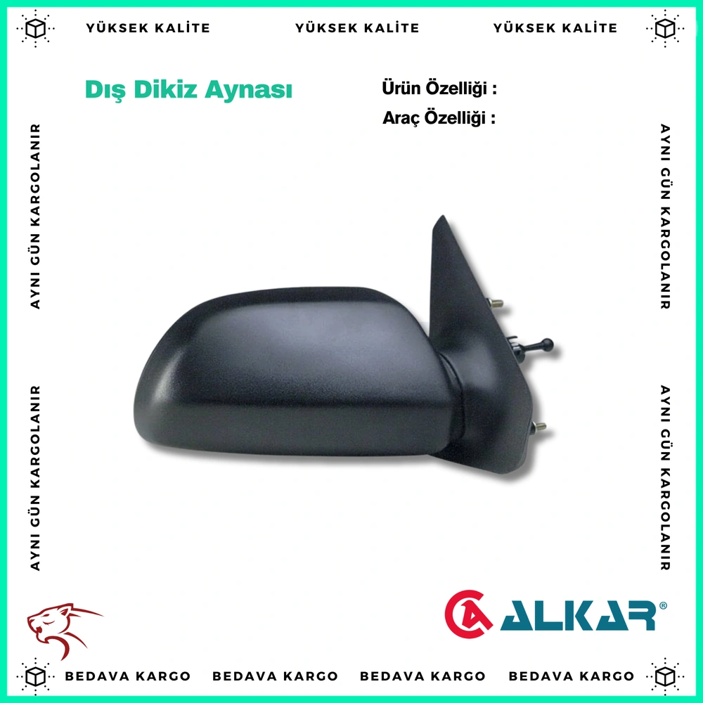 Dis Dikiz Aynasi Sol Mekanik Renault R19 - 7700785786 - Yedek Parça