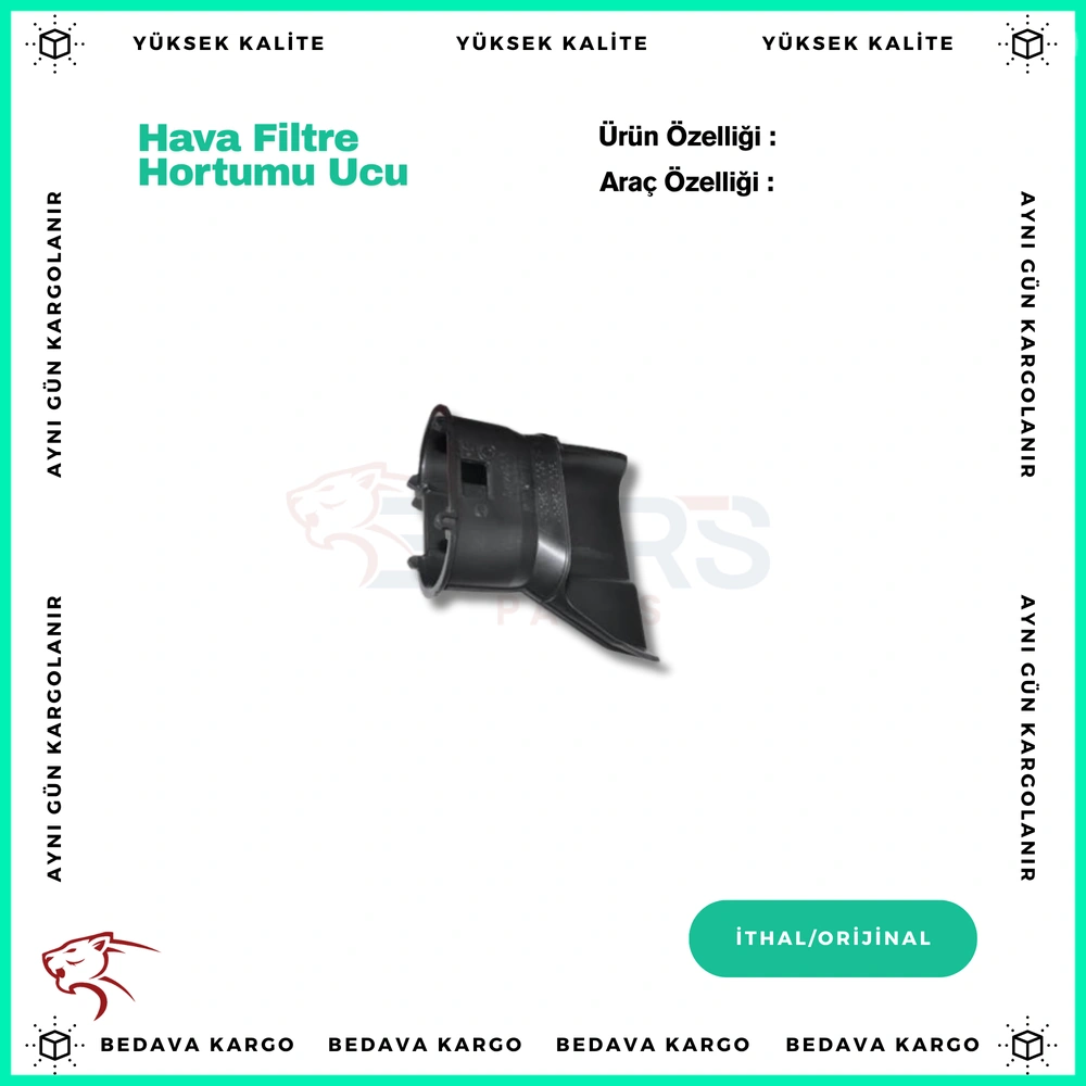 Hava Filtre Hortumu Ucu Renault Captur 13- Symbol Joy 2 Dacia Duster - 960159263R - Yedek Parça