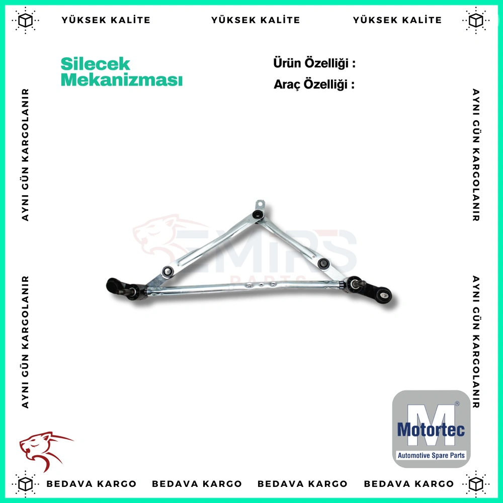 Silecek Mekanizmasi Dacia Dokker Lodgy 12- - 288004287R - Yedek Parça
