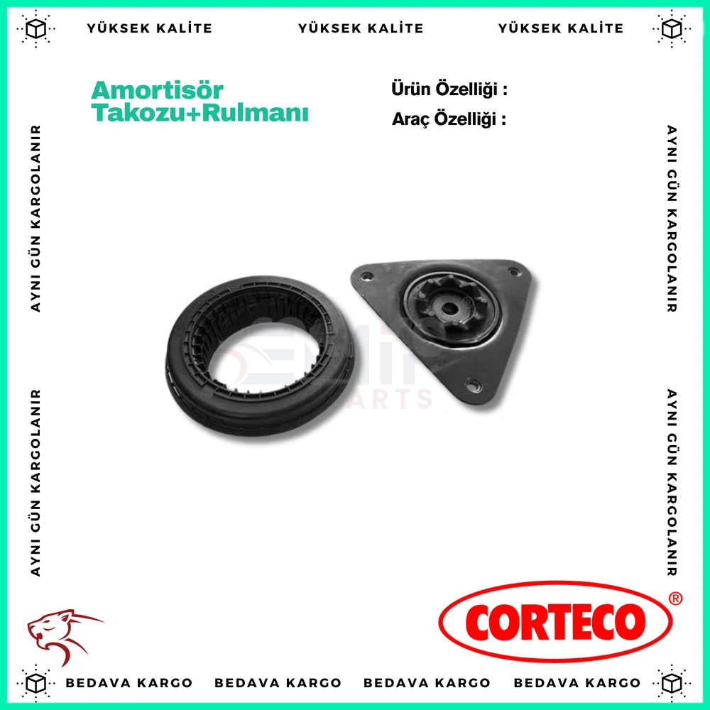 Amortisor Takozu + Rulmani Renault Megane 4 Kadjar Talisman - 543206968R - Yedek Parça