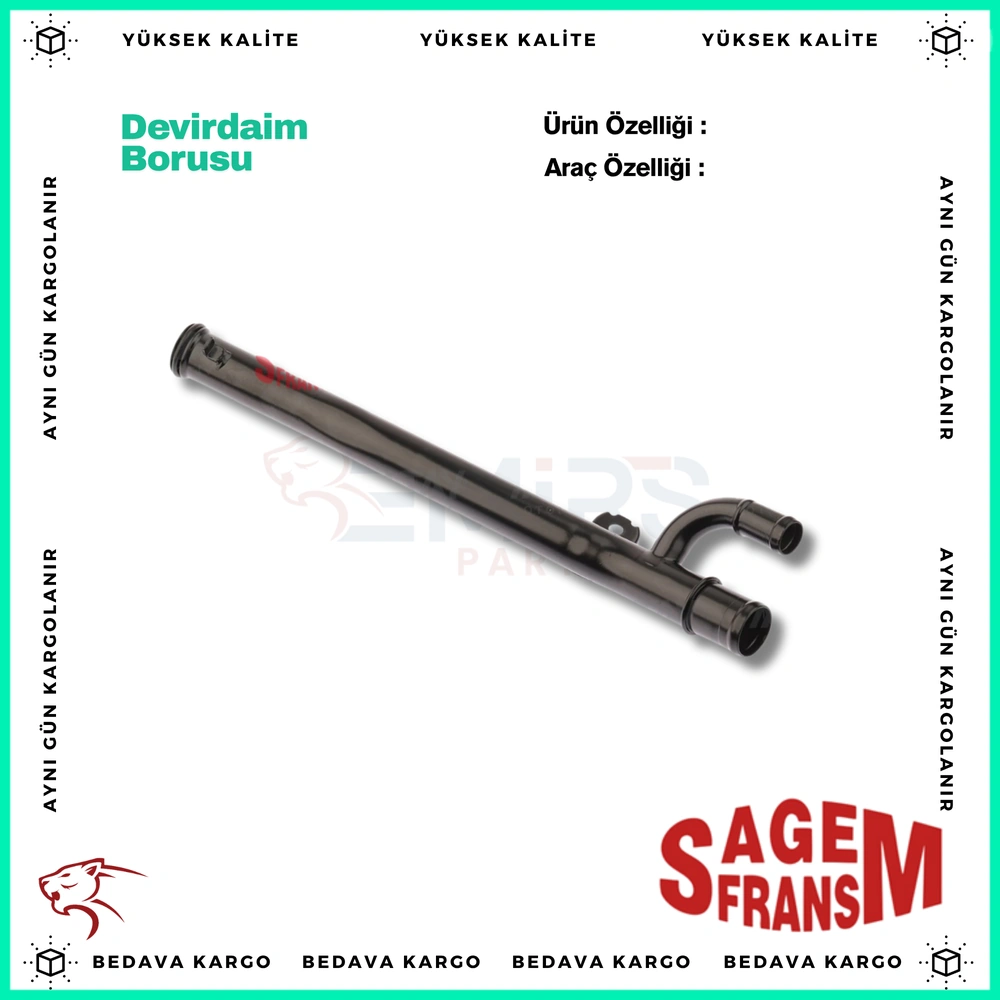 Devirdaim Borusu Sac Renault Clio Kangoo 1.4 - 7700869985 - Yedek Parça