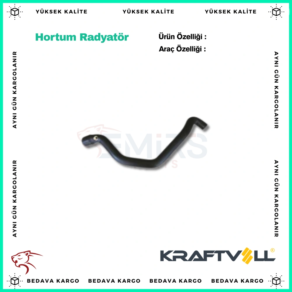Hortum Radyator Ust (Vidali) Renault R9-R11 1.4 1.6 Karb-Spring - 7702256321 - Yedek Parça
