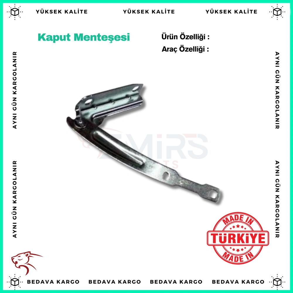 Kaput Mentesesi Sag Renault Dacia Duster-Dokker - 654007102R - Yedek Parça