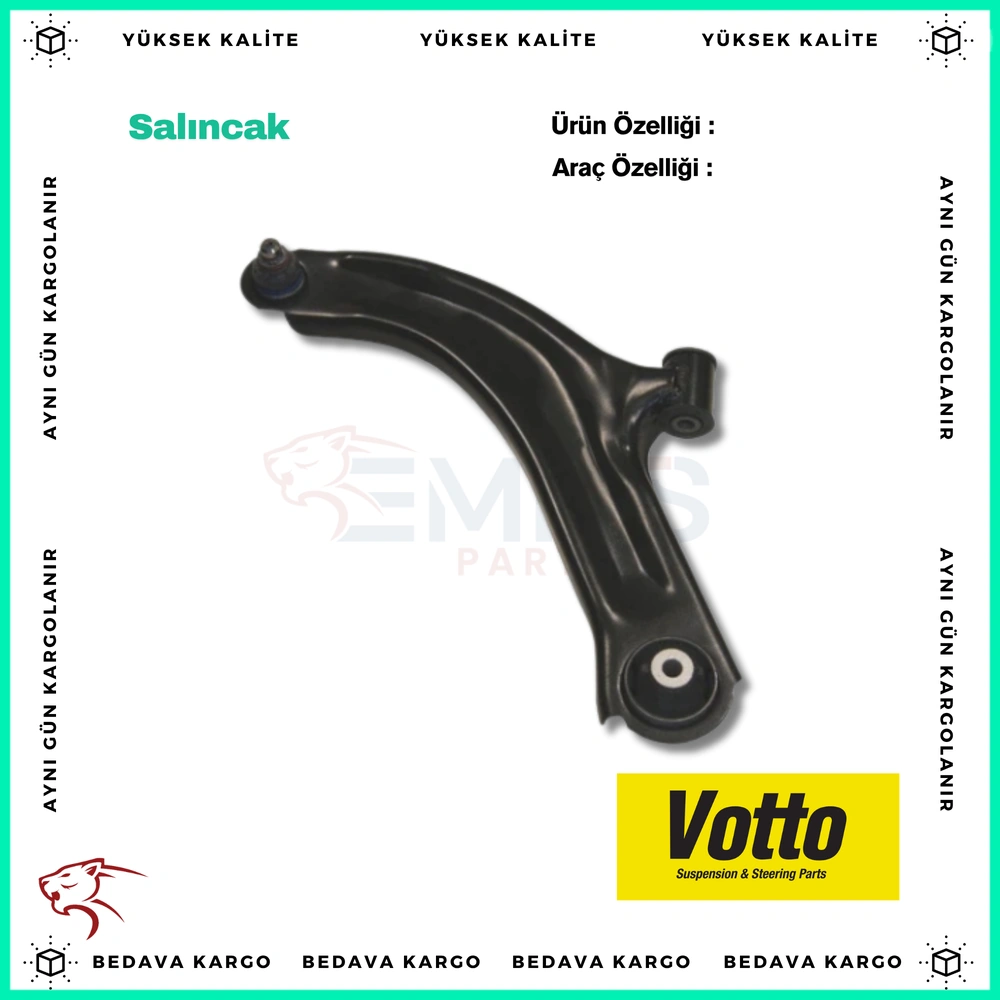 Salincak On Sol Alt Renault Clio 3 05-12 Modus 04-14 - 8200744091 - Yedek Parça
