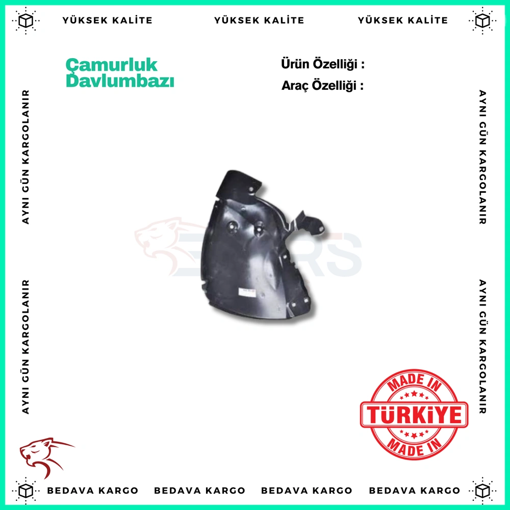 On Camurluk Davlumbazi Sol (On Parca) Renault Fluence Megane 3 09- - 638450016R - Yedek Parça